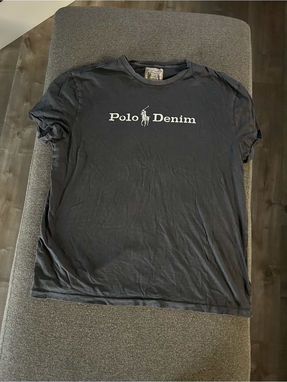 Ralph Lauren Polo Denim Short Sleeve Tee in Dark Navy with White Logo